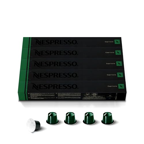 Nespresso Capsules OriginalLine, Capriccio, Medium Roast, Espresso Coffee Pods, 50-Count