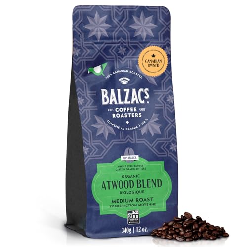 Balzac's Coffee Roasters, Atwood Blend, 100% Arabica Coffee, Dark Roast, Whole Bean Coffee, 340g