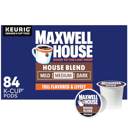 Maxwell House, House Blend, 100% Pure Coffee, Medium Roast, K-Cup Coffee Pods, 84 Count