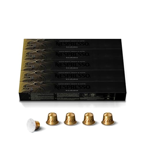Nespresso Capsules OriginalLine, Master Origin Nicaragua, Medium Roast, Coffee Pods, 50-Count