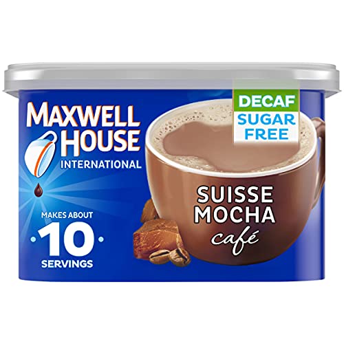Maxwell House, Sugar Free Naturally Decaffeinated Suisse Mocha, Kosher, Medium Roast, Instant Coffee, 4 oz