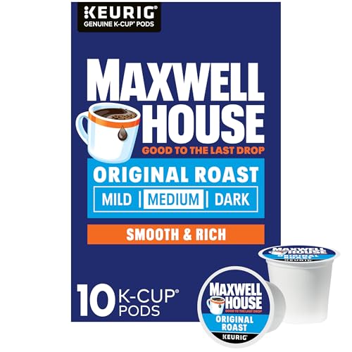 Maxwell House, Original Roast, Kosher, Medium Roast, K-Cup Coffee Pods, 10 Count