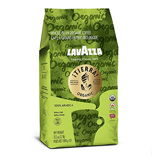 image Lavazza, ¡Tierra! Organic for Planet, 100% Arabica, Light Roast, Whole Bean Coffee, 6x2.2 lb