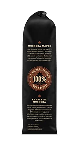 Muskoka Roastery Coffee, Muskoka Maple Decaf, Decaffeinated, Medium Roast, Whole Bean, 454g