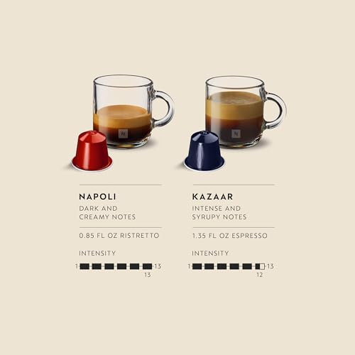 Nespresso Capsules OriginalLine,  Intense Variety Pack (Napoli & Kazaar),  Dark Roast,  Espresso Coffee Pods,  20-Count