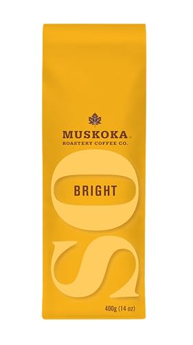Muskoka Roastery Coffee, SO Bright, 100% Arabica Coffee, Light Roast, Whole Bean, 400g