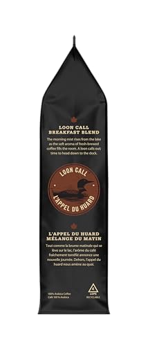 Muskoka Roastery Coffee, Decaf Loon Call Breakfast Blend, Q-Grade Specialty Coffee Arabica Beans, Medium Roast, Whole Bean, 454g