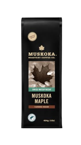 Muskoka Roastery Coffee, Muskoka Maple Decaf, Decaffeinated, Medium Roast, Whole Bean, 454g