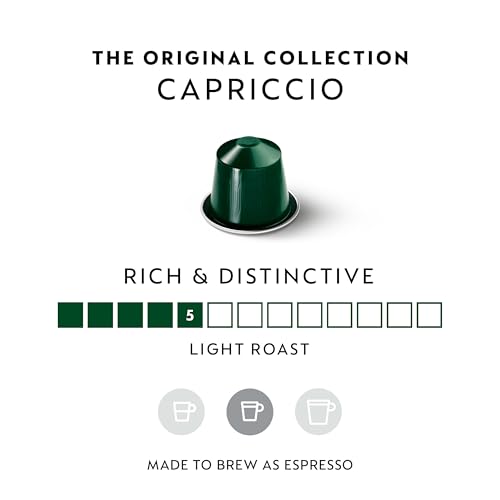 Nespresso Capsules OriginalLine,  Capriccio,  Medium Roast,  Espresso Coffee Pods,  50-Count