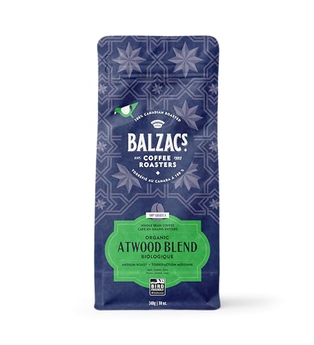Balzac's Coffee Roasters, Atwood Blend, 100% Arabica Coffee, Dark Roast, Whole Bean Coffee, 340g