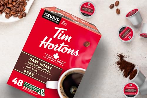 Tim Hortons, Dark Roast, 100% Arabica, Dark Roast, K-Cup Pods, 48 Count
