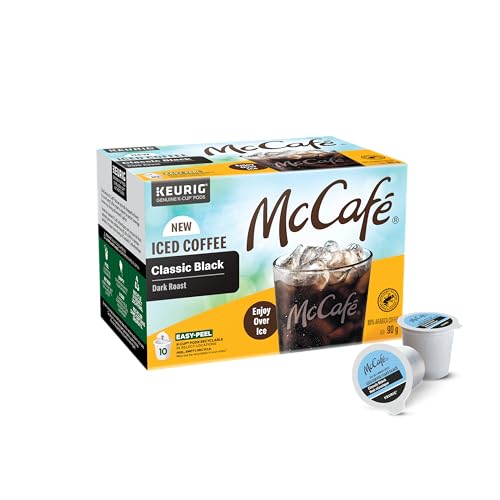 McCafe,  Classic Black Iced Coffee,  Arabica,  Dark Roast,  K-Cup Coffee Pods,  10 Count