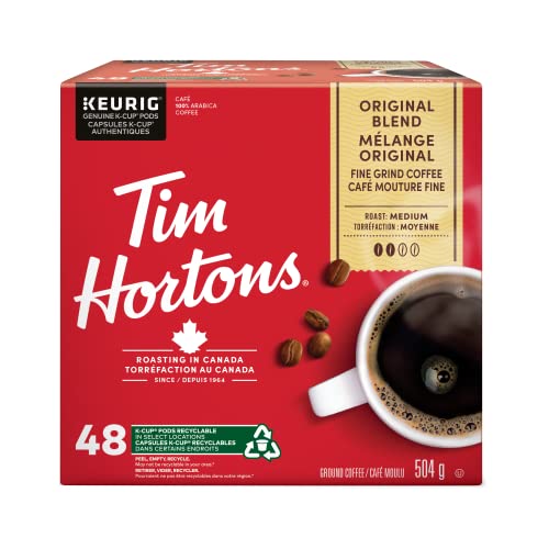 Tim Hortons, Original Blend, 100% Arabica, Medium Roast, K-Cup Pods, 48 Count