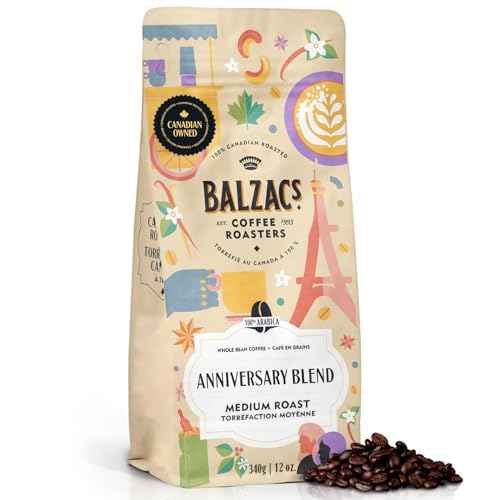 Balzac's Coffee Roasters, Anniversary Blend, 100% Arabica Coffee, Medium Roast, Whole Bean Coffee, 300g