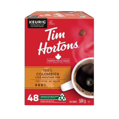 Tim Hortons, Colombian, 100% Colombian, Medium Roast, K-Cup Pods, 48 Count