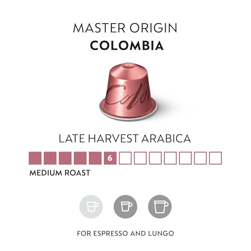 Nespresso Capsules OriginalLine,  Master Origin Colombia,  Medium Roast,  Coffee Pods,  50-Count