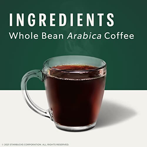 Starbucks, Pike Place Roast, Medium Roast, Whole Bean Coffee, 6 x 18 oz