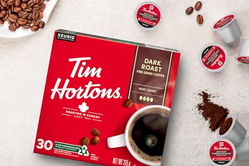 Tim Hortons, Dark Roast, 100% Arabica, Dark Roast, K-Cup Pods, 30 Count