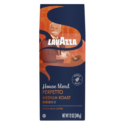 Lavazza, House Blend Perfetto, 100% Arabica, Medium Roast, Whole Bean Coffee, 12 oz