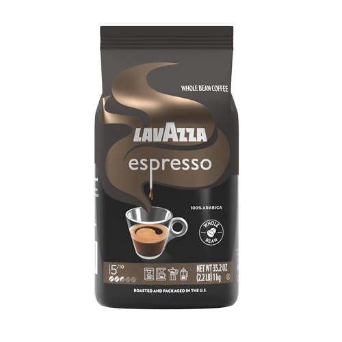 Lavazza, Espresso, 100% Arabica, Medium Roast, Whole Bean Coffee, 2.2 lb