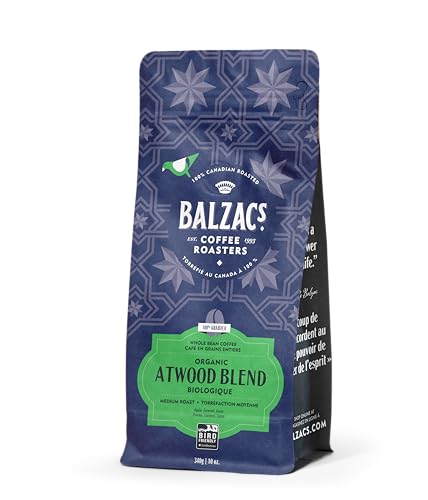 Balzac's Coffee Roasters, Atwood Blend, 100% Arabica Coffee, Dark Roast, Whole Bean Coffee, 340g