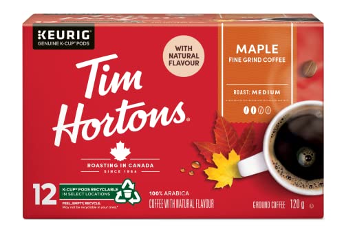 Tim Hortons, Maple, 100% Arabica, Medium Roast, K-Cup Pods,  12 Count