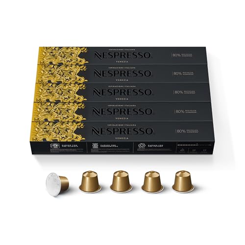 Nespresso Capsules OriginalLine,  Ispirazione Venezia,  Medium Roast,  Espresso Coffee Pods,  50-Count