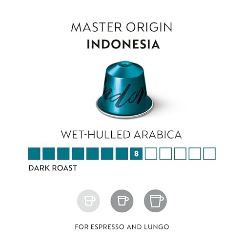 Nespresso Capsules OriginalLine,  Master Origin Indonesia,  Dark Roast,  Coffee Pods,  50-Count