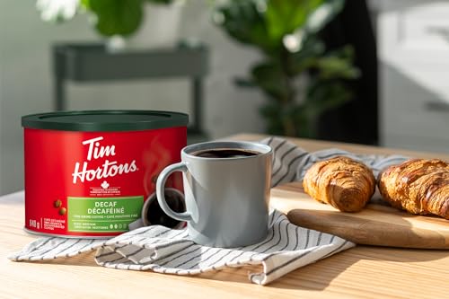 Tim Hortons,  Decaf,  100% Arabica,  Medium Roast,  Fine Grind,  Ground Coffee,  640g