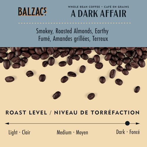 Balzac's Coffee Roasters, A Dark Affair, 100% Arabica Coffee, Dark Roast, Whole Bean Coffee, 340g