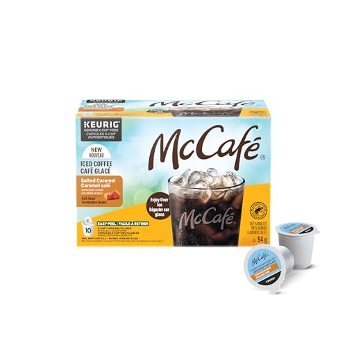 McCafe,  Salted Caramel Iced Coffee,  Arabica,  Dark Roast,  K-Cup Coffee Pods,  10 Count