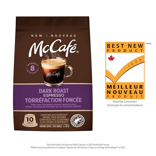 McCafe,  Espresso,  Dark Roast,  Arabica,  Coffee Capsules,  10 Count