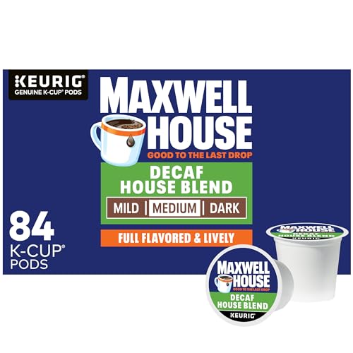 Maxwell House,  Decaf House Blend,  Kosher,  Medium Roast,  K-Cup Coffee Pods,  84 Count