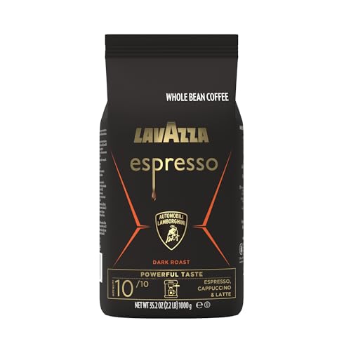 Lavazza, Espresso for Automobili Lamborghini, Arabica and Robusta Blend, Dark Roast, Whole Bean Coffee, 2.2 lb