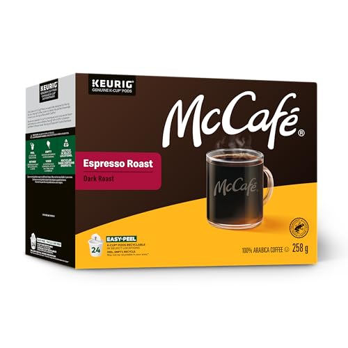 McCafe,  Espresso Roast,  Arabica,  Dark Roast,  K-Cup Coffee Pods,  24 Count