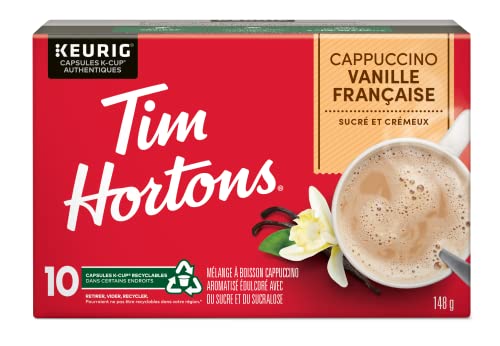 Tim Hortons, French Vanilla, 100% Arabica, Medium Roast, Flavoured Coffee, K-Cup Pods, 10 Count