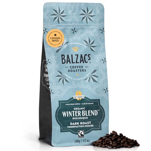 Balzac's Coffee Roasters, Winter Blend, 100% Arabica Coffee, Dark Roast, Whole Bean Coffee, 340g
