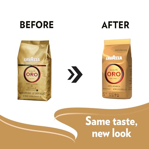 Lavazza, Qualità Oro, 100% Arabica, Medium Roast, Whole Bean Coffee, 2.2 lb