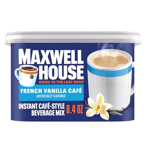 Maxwell House,  French Vanilla Cafe,  Kosher,  Light Roast,  Instant Coffee,  Canister 8.4 oz