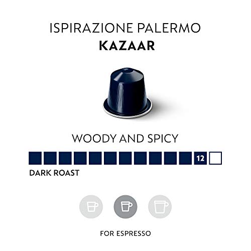Nespresso Capsules OriginalLine,  Kazaar Intenso,  Dark Roast,  Coffee Pods,  50-Count
