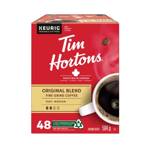 Tim Hortons, Original Blend, 100% Arabica, Medium Roast, K-Cup Pods, 48 Count