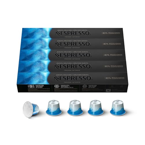 Nespresso Capsules OriginalLine,  Freddo Intenso,  Dark Roast,  Iced Espresso Coffee Pods,  50-Count