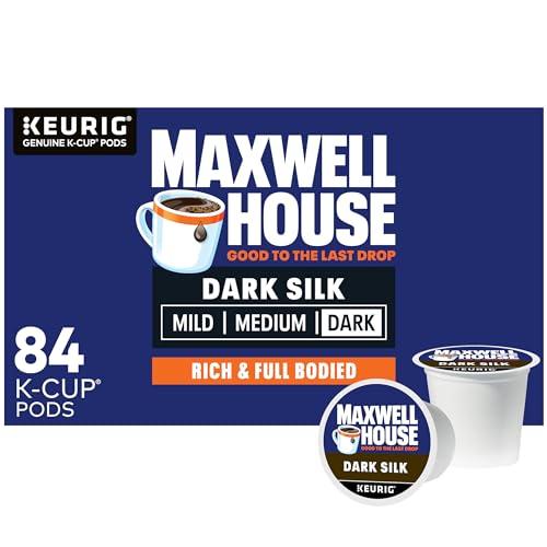 Maxwell House,  Dark Silk,  100% Pure Coffee,  Dark Roast,  K-Cup Coffee Pods,  84 Count