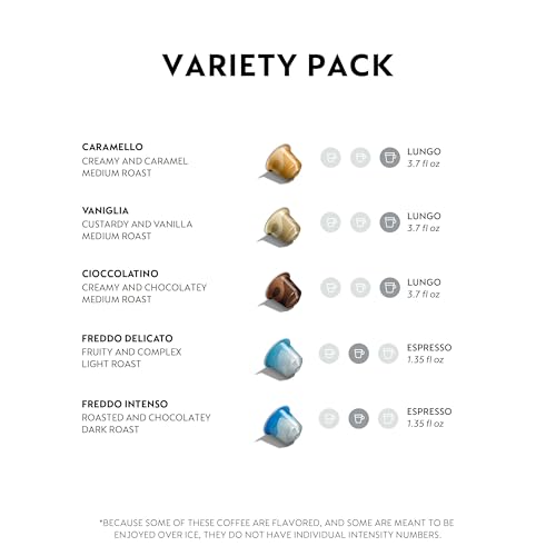 Nespresso Capsules OriginalLine,  Barista Variety Pack,  Espresso Coffee Pods,  100-Count