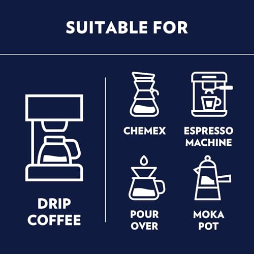 Lavazza, Il Filtro Classico, Arabica and Robusta Blend, Dark Roast, Whole Bean Coffee, 2.2 lb