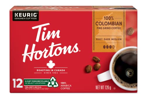 Tim Hortons, Colombian, 100% Colombian, Medium Roast, K-Cup Pods, 72 Count