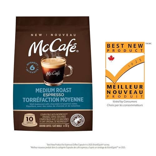 McCafe,  Espresso,  Arabica,  Medium Roast,  Coffee Capsules,  10 Count