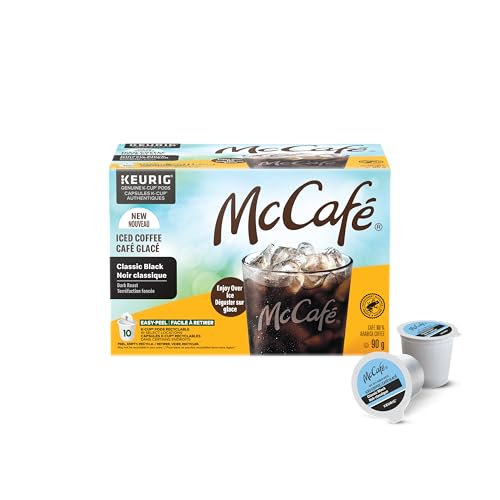 McCafe,  Classic Black Iced Coffee,  Arabica,  Dark Roast,  K-Cup Coffee Pods,  10 Count