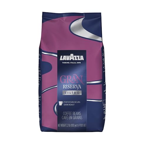 Lavazza, Gran Riserva Filtro, 100% Arabica, Dark Roast, Whole Bean Coffee, 2.2 lb