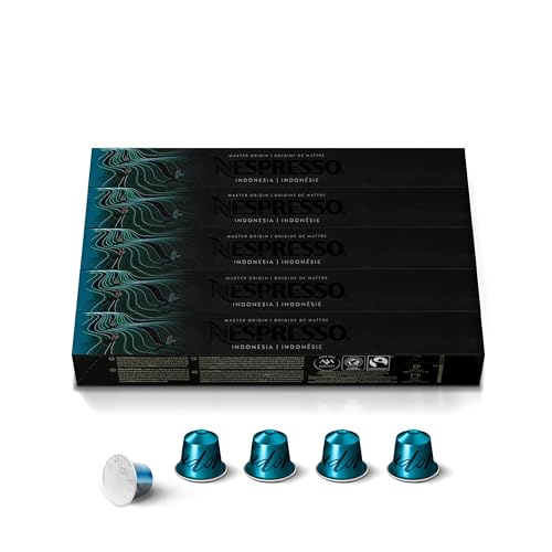 Nespresso Capsules OriginalLine,  Master Origin Indonesia,  Dark Roast,  Coffee Pods,  50-Count